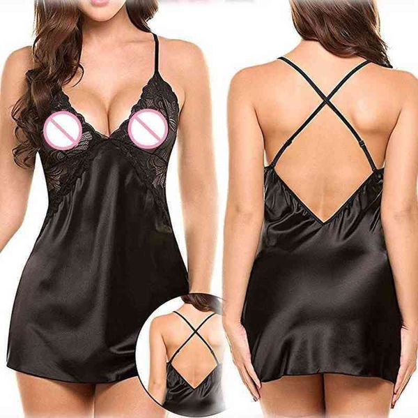 

nxy lingerie lencera women' lingerie dress babydoll set lace nightwear silks braces skirt plus size halter erotic 1216, Red;black