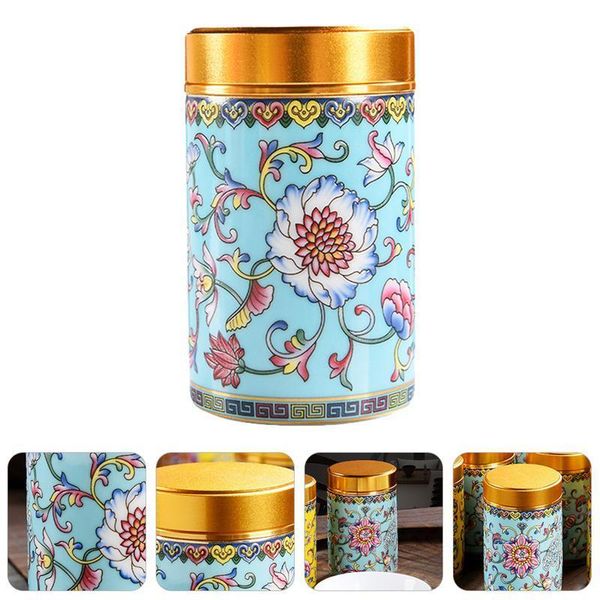 

storage bottles & jars ceramic tea canister loose jar enamel can porcelain container