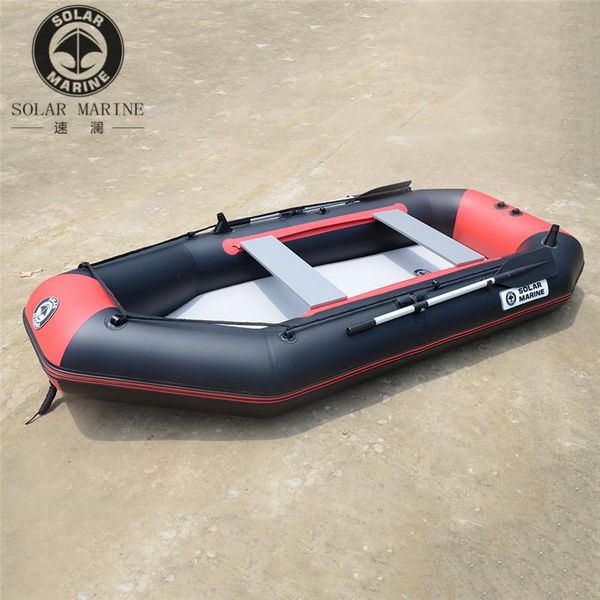 

rafts/inflatable boats solarmarine 3 person wood floor fishing inflatable boat rowing pvc kayak dinghy hovercraft drifting for people