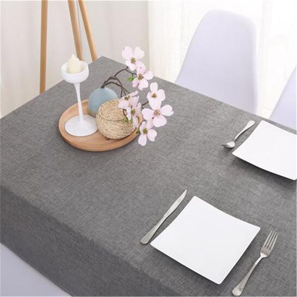 

table cloth waterproof cover imitation linen solid color decor tablecloth for home decoration supplies