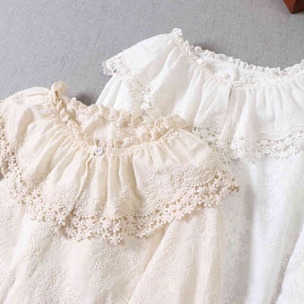 

women's blouses & shirts lamtrip unique mori girl lolita delicated embroidery sweet shirt blouse 2021 spring of6j, White