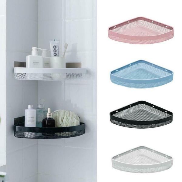 

bath accessory set punch-bathroom corner shelf kitchen organizer holder metal shower storage rack punch