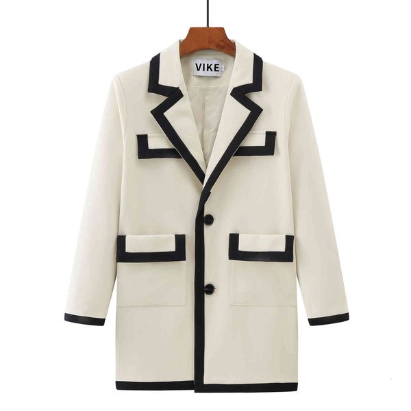 

blazers Classy casual suit q331, White;black