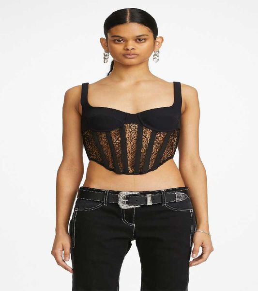 

fashion lace pattern thin belt stitching design spaghetti strap sleeveless zipper celebrity casual party women's tanks & camis, White