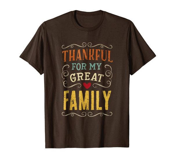 

thanksgiving vintage tshirt thankful for my great family, White;black