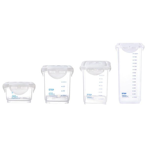 

storage bottles & jars seal tank with scale marks square sealed household grain transparent healthy eco-friendly box kitchen