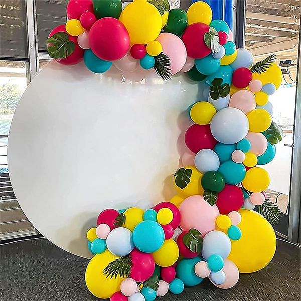 

party decoration rainbow balloon garland arch set 136/121pcs matte blue balloons birthday wedding baby anniversary anniversarys
