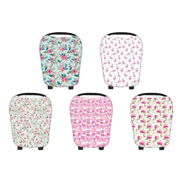 

multi-use stretchy born infant nursing cover floral baby car seat cart canopy stroller parts & accessories