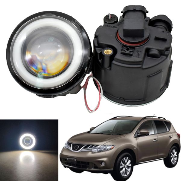 

2 x angel eye fog light assembly for nissan murano ii (z51) 2008-2014 car led lens drl fog daytime running lamp 12v