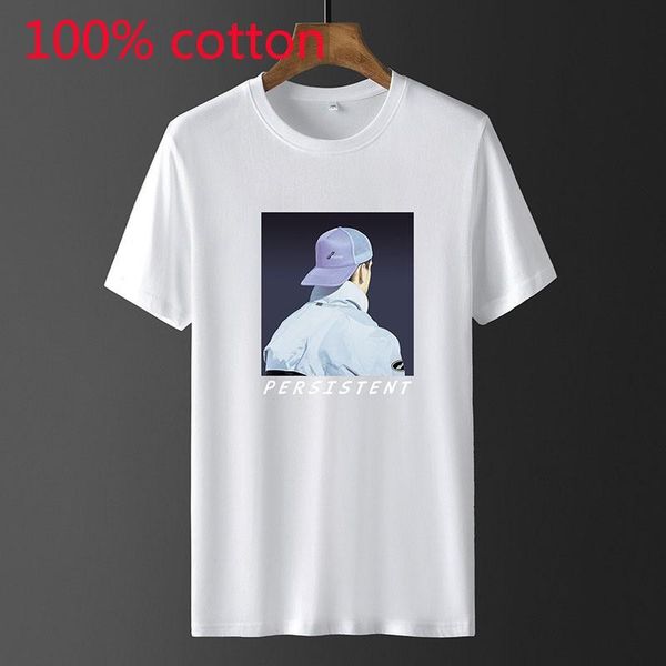 

arrival summer fashion youth multi color printed 100% cotton men creative o-neck knitted casual t shirt plus size s-4xl men's t-shirts, White;black