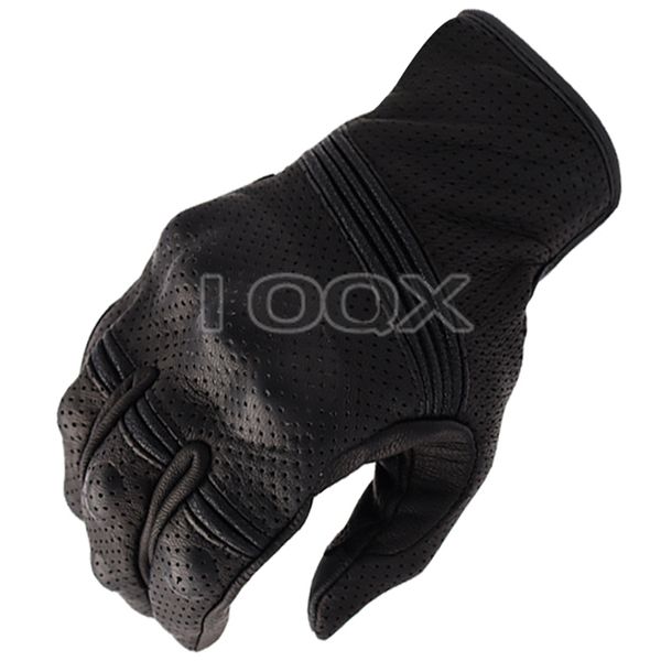

new motorcycle glove black genuine leather motorbike off road racing gloves