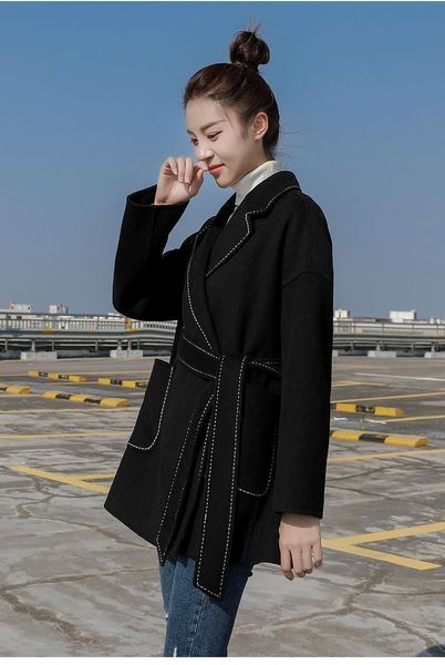 

fashion women coats & jackets 2021 design dresses women's trench, Tan;black