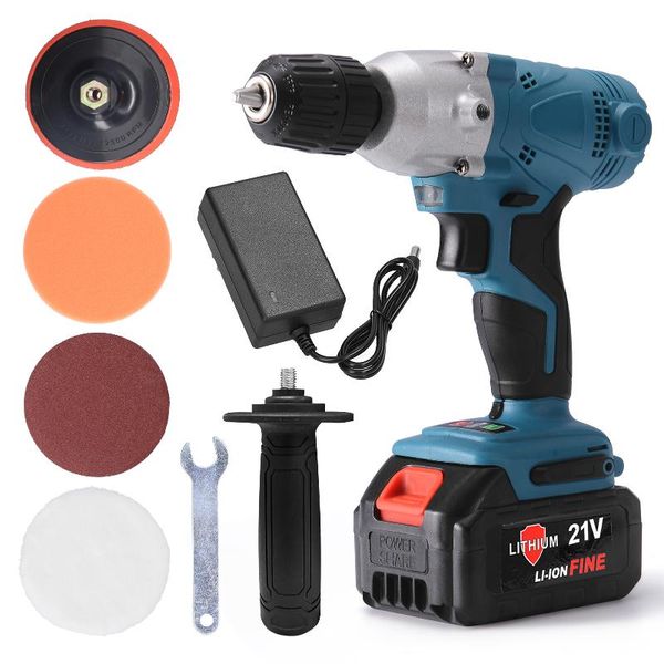 

professiona electric drills 800w 21v multi-function 2 in 1 drill polishing machine cordless screwdriver home car waxing