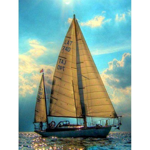 

paintings gatyztory frame sailboat diy painting by numbers animal handpainted oil canvas colouring home decor