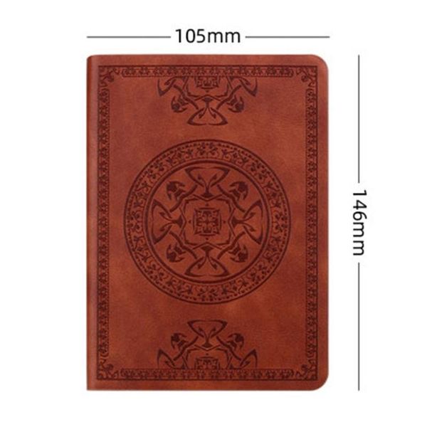 

notepads portable vintage pattern pu leather notebook diary notepad stationery gift b95c, Purple;pink
