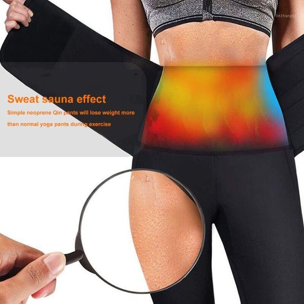 

yoga outfit waist shaper sweat pants strong tummy control sport fitness trainer slimming short neoprene shapewear legs slimmer