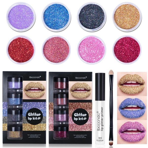 

lip gloss 1 set glitter primer powder matte lipstick christmas halloween gift