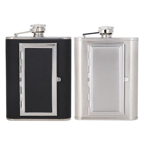 

hip flasks stainless steel flask cigarette case 5-6 ounces dual-use wine smoking set