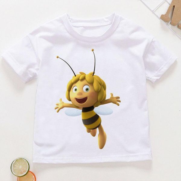 

summer cute cartoon childrens short sleeve t shirt little bee maya shirts boy kid boys and girls tshir, Blue