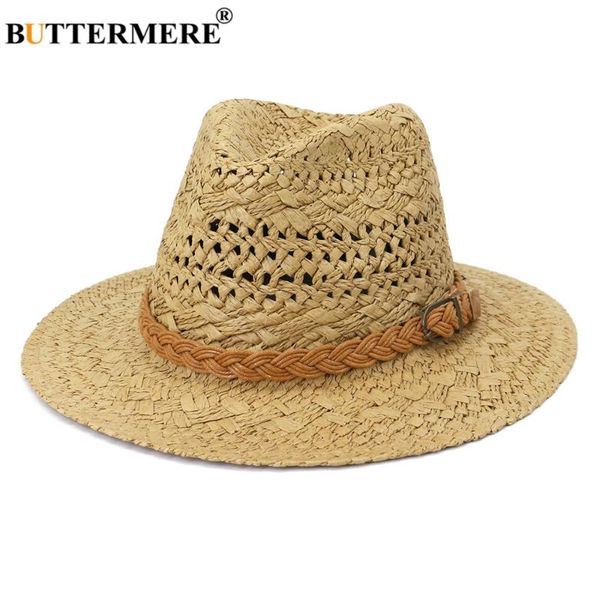 

straw sun hat handmade knit panama beach womens summer caps sombrero female fedora khaki casual ladies chapeau wide brim hats, Blue;gray