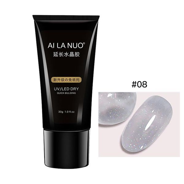 

nail gel 30ml extension quickly extend glue for manicure painless colorful art fast drying long lasting tools, Red;pink