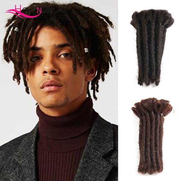

short dreadlocks crochet braids hair handmade dreadlocks hair extensions 15/30cm reggae synthetic hair extensions for men, Black