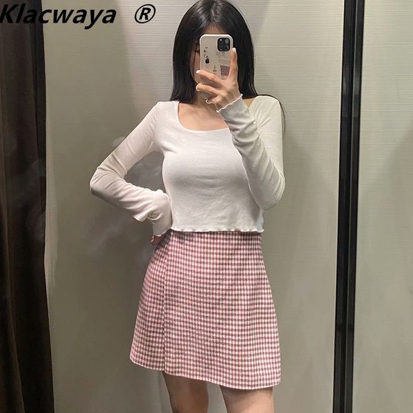 

za women's pink thousand bird lattice skirt high waist slim fashion design casual all-match shorts 210521, White;black