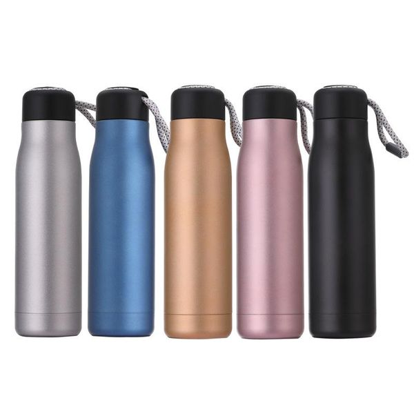 

water bottles stainless steel vacuum flask female and male insulated kettle outdoor sports cup creative portable