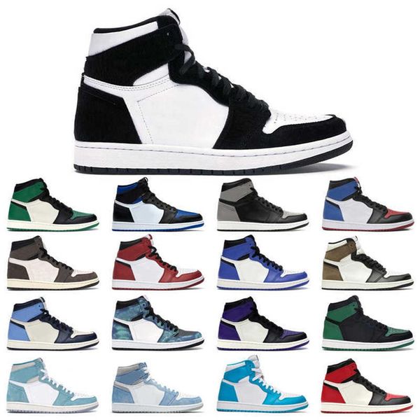 

original 1s 1 basketball shoes man woman white black what the university blue twist shadow royal toe pink glaze pine green metallic gamea56