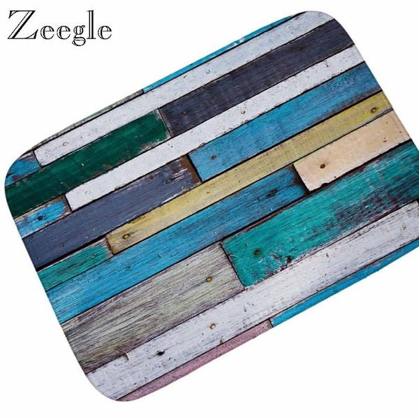 

cushion/decorative pillow zeegle wood printed doormat outdoor floor rugs coral fleece carpet mats non-slip absorbent kitchen bedroom bathroo