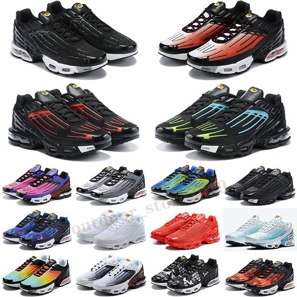 

tn plus 3 tuned sneakers mens womens run shoes trilpe white off red grey og black ghost green sports trainers tennis shoe s22