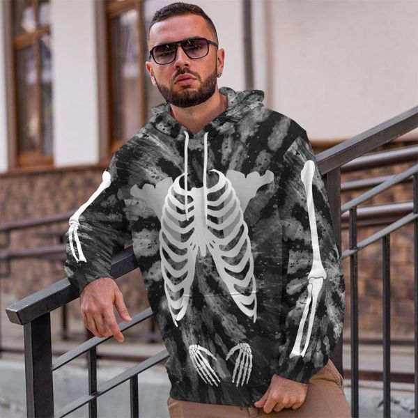 

men's hoodies & sweatshirts plstar cosmos est halloween skeleton art 3d printed premium unique harajuku streetwear hoodie/sweatshirtz, Black