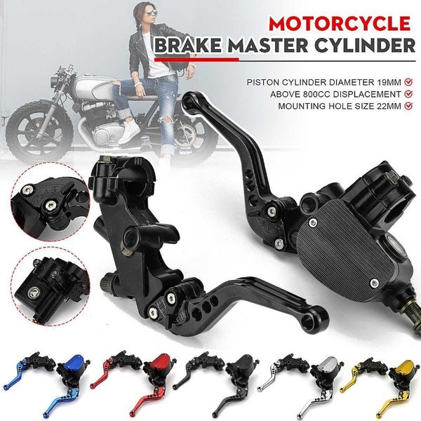 

motorcycle brakes 19mm 7/8" 22mm brake cultch levers hydraulic master cylinder reservoir for scooter dirt pit street sports bikes