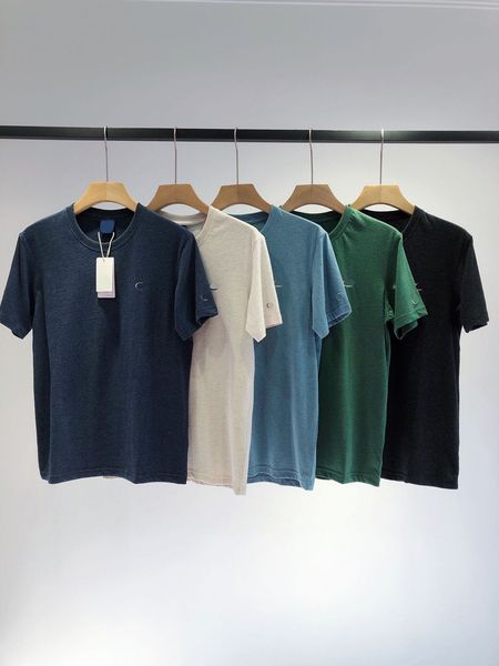 

design clothing c-mark color short sleeve couple simple casual pure cotton round neck basic bottomed t-shirt, White