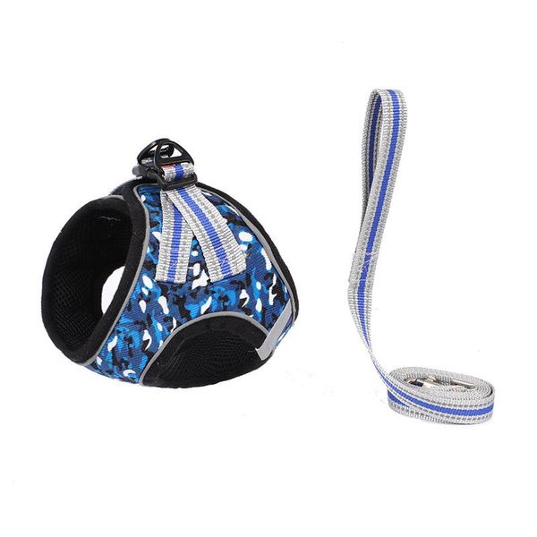 

dog collars & leashes reflective cat harness vest walking lead leash adjustable puppy hound collar fashion jacket for small medium doggy kit