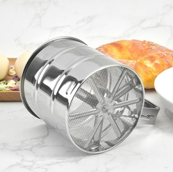 

baking & pastry tools flour sieve stainless steel mesh sifter powder kitchen gadget icing sugar shaker cup shape bakeware cake tool