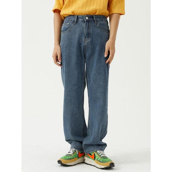 

men's jeans fanan 2021 four seasons products korean version of the simple trend straight wash blue casual men s-xl