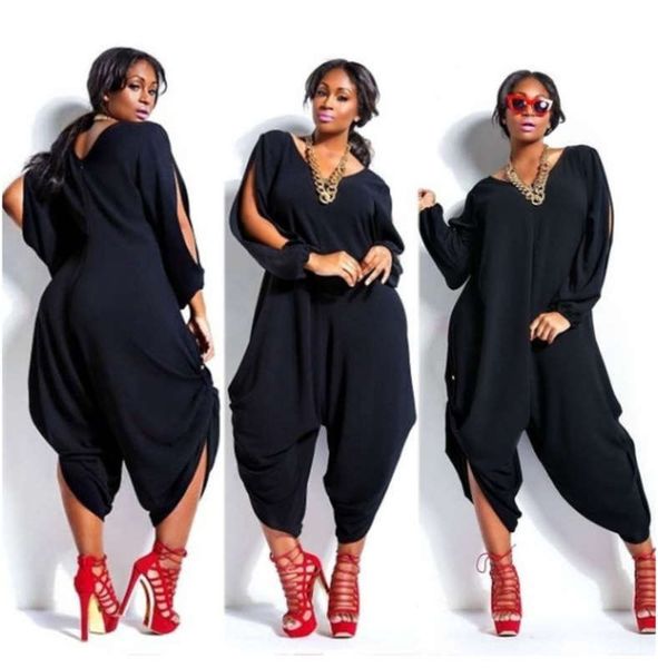 

women's casual dresses summer solid color sports oversized jumpsuit, Black;gray