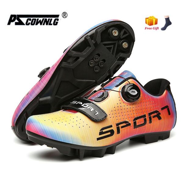 

professional cycling shoes mtb self-locking mountanin cleat racing road bike ultralight breathable bicycle sneakers footwear, Black