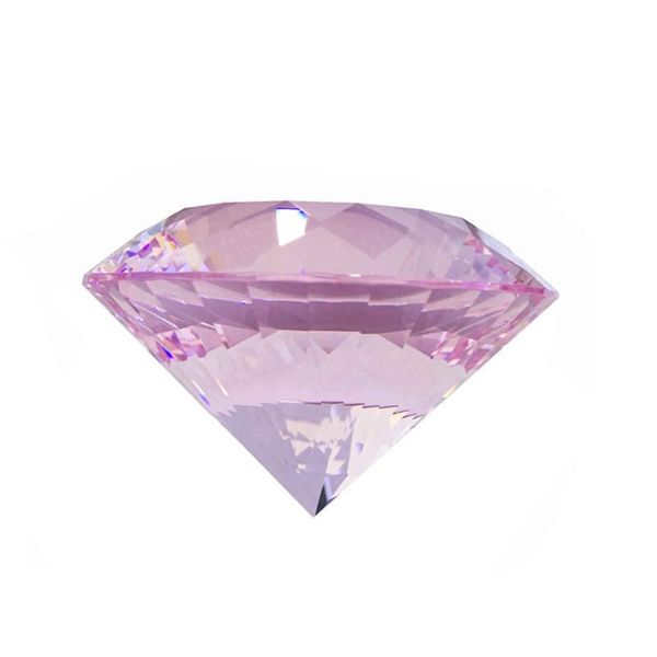 

1pc pink color 100mm k9 crystal diamond without base for home decoration birthdays gifts chandelier