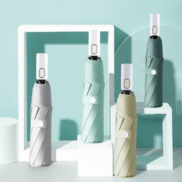 

umbrellas silver coating automatic sunny umbrella 15 colour female cute portable folding sunshade sunscreen anti-uv sun for women