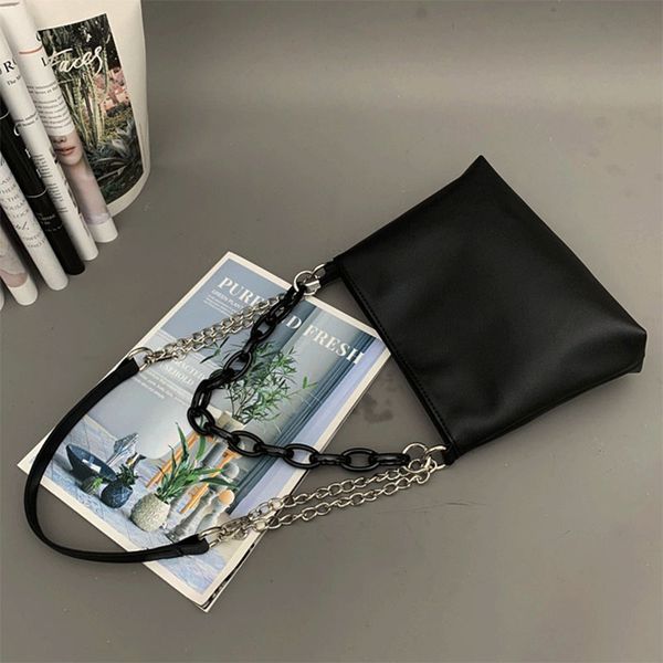 

black fashion armpit bag pu leather women shoulder bag 2022 woman handbag