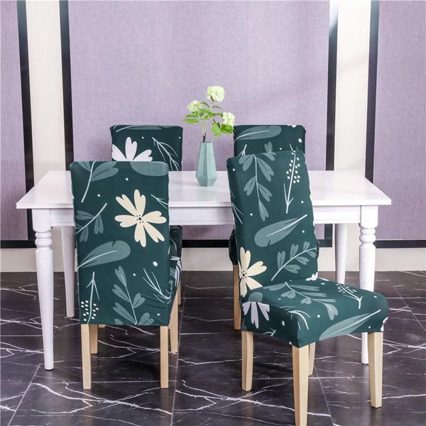 

chair covers 2021 vintage fashion printing cover spandex stretch dining room slipcovers removable protector seat for el