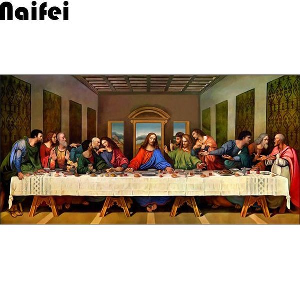 

diamond painting 5d embroidery religion cross stitch full round diy last supper