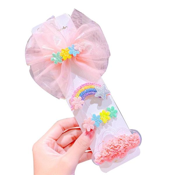 

children's hairpin cute cloud suit female clip hair ornament baby's without injury headdress bangs bb accessories, Slivery;white
