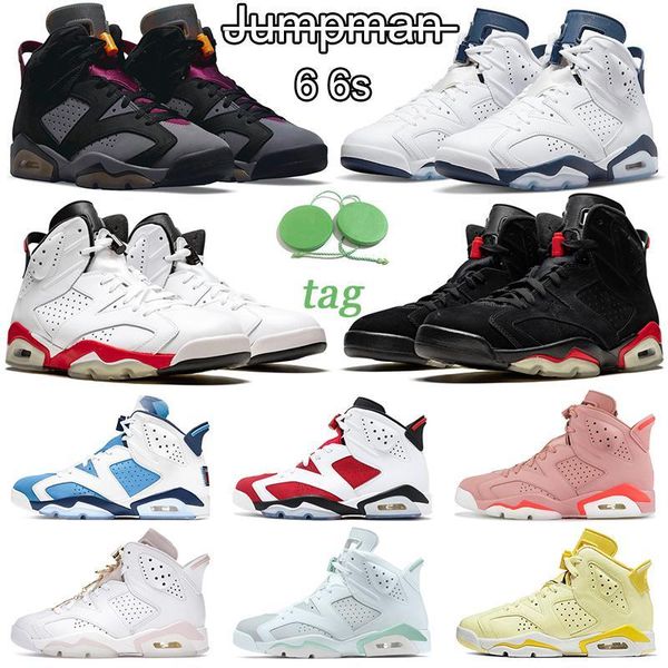 

bordeaux jumpman 6 6s men basketball shoes midnight navy bred millennial pink gold hoops maroon unc olive hare mens women trainers sports sn, Black