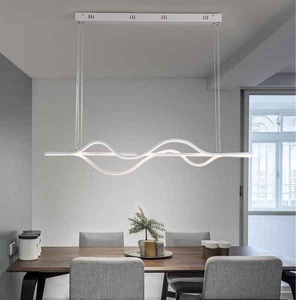 

1000mm dimmable rc modern led pendant lights for dining room kitchen bar hanging lamp fixtures lampara techo lamps