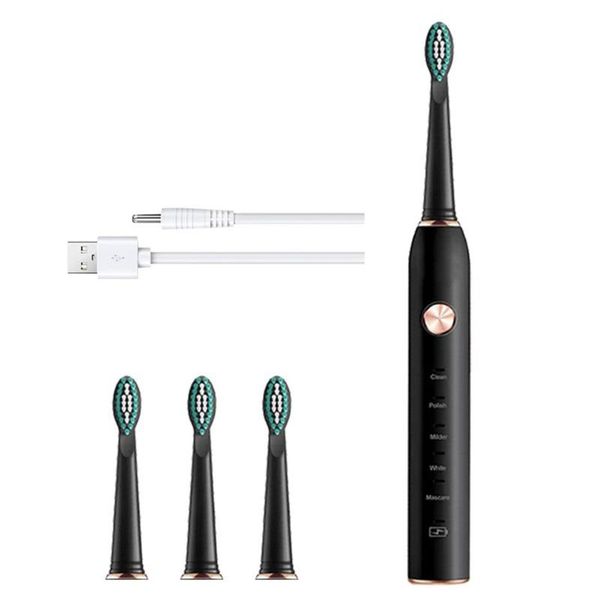 

sonic usb charging waterproof electric toothbrush intelligent timing reminder smart