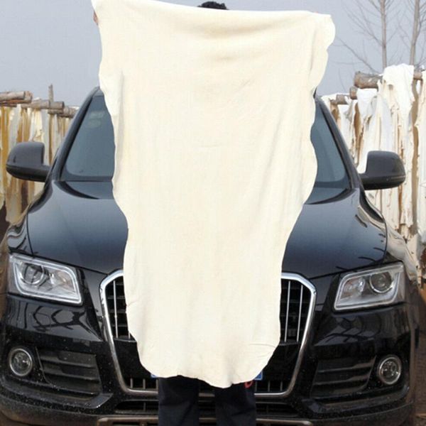 

car sponge 2 pcs natural chamois leather auto detailing cleaning cloth wash suede absorbent quick dry towel genuine shammy sheepski