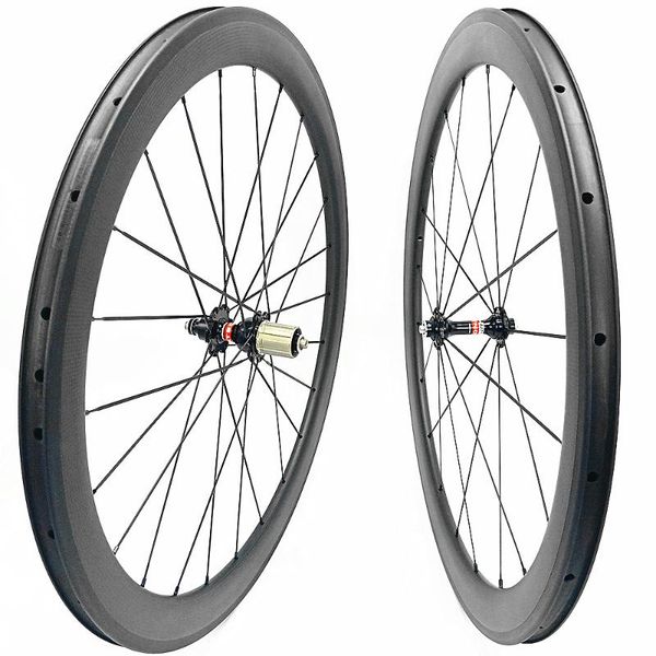 

bike wheels carbon road wheelset 700c 45mm clincher 25mm width wheel novatec hubs 3k ud 20h 24h